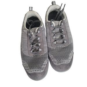 Orthofeet size 9D wide sneaker shoe fabric man made upper lace up round toe